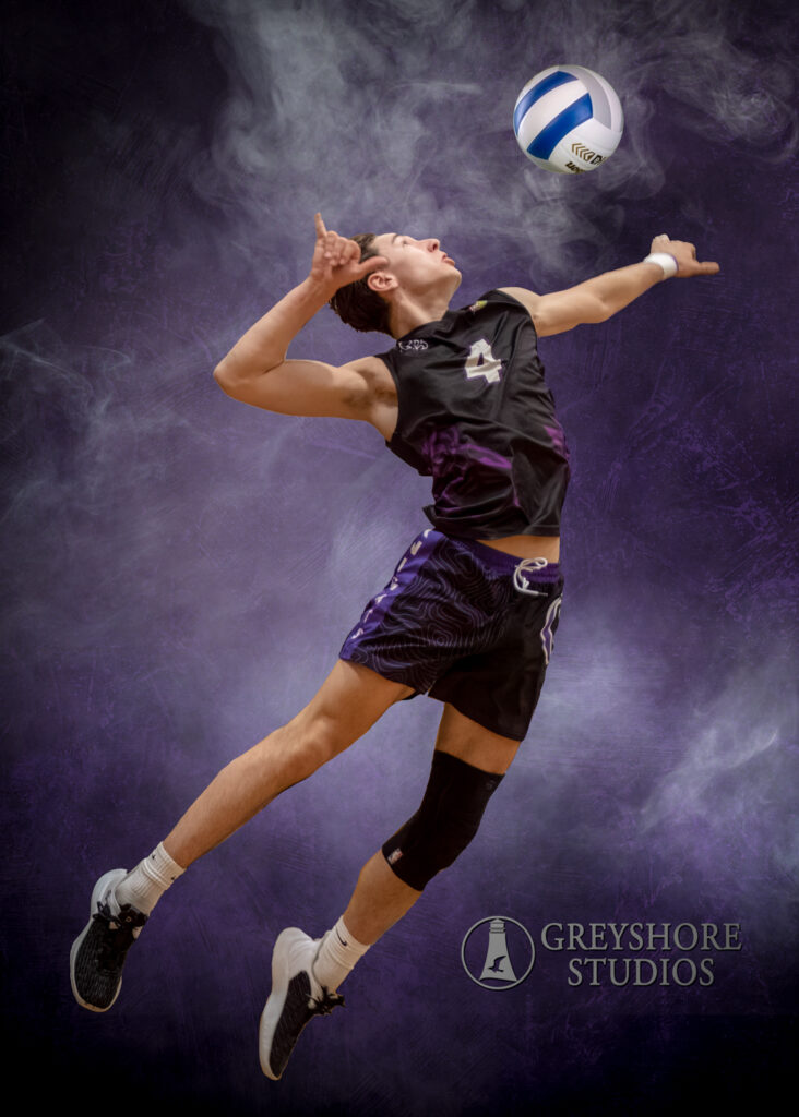 Boys Volleyball Sports Portrait by Greyshore Studios