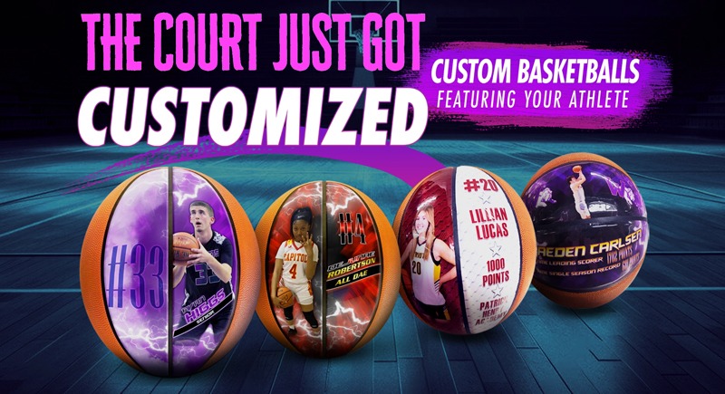 Custom Printed basketballs by Greyshore Studios