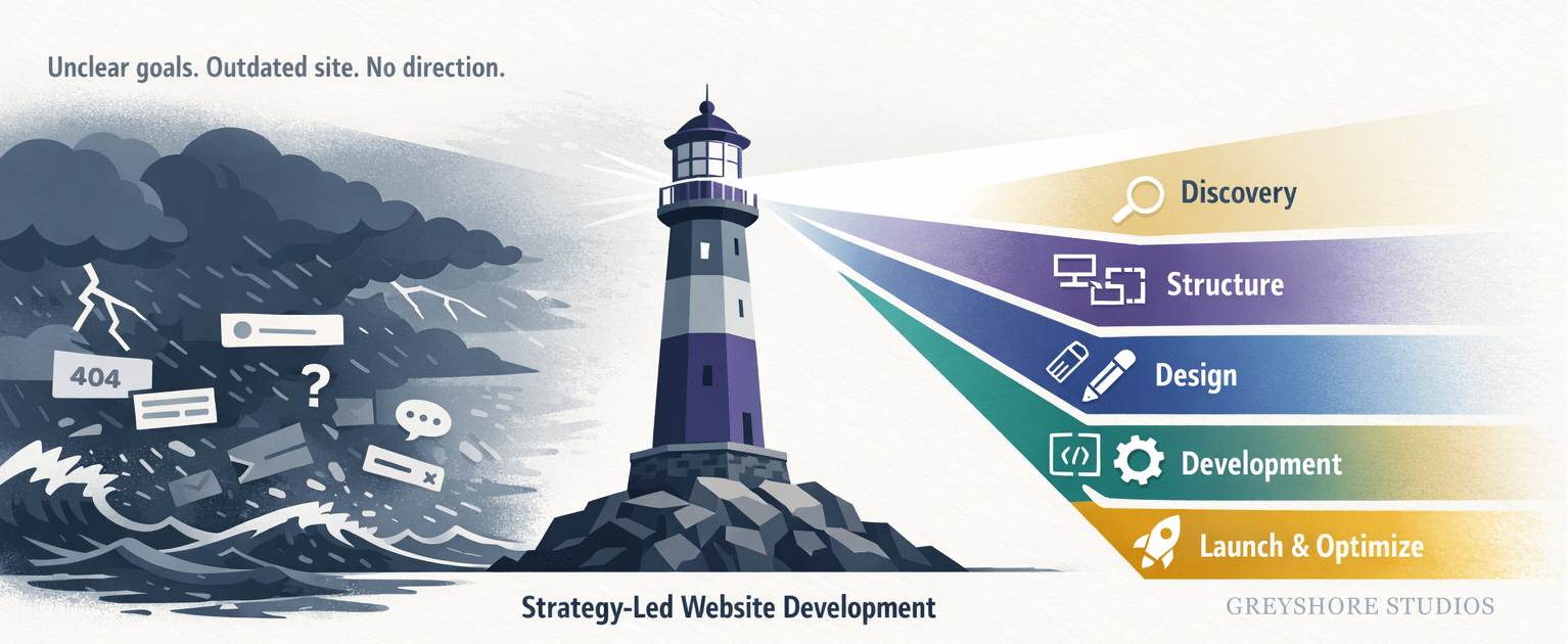 Strategy led website development by Greyshore Studios