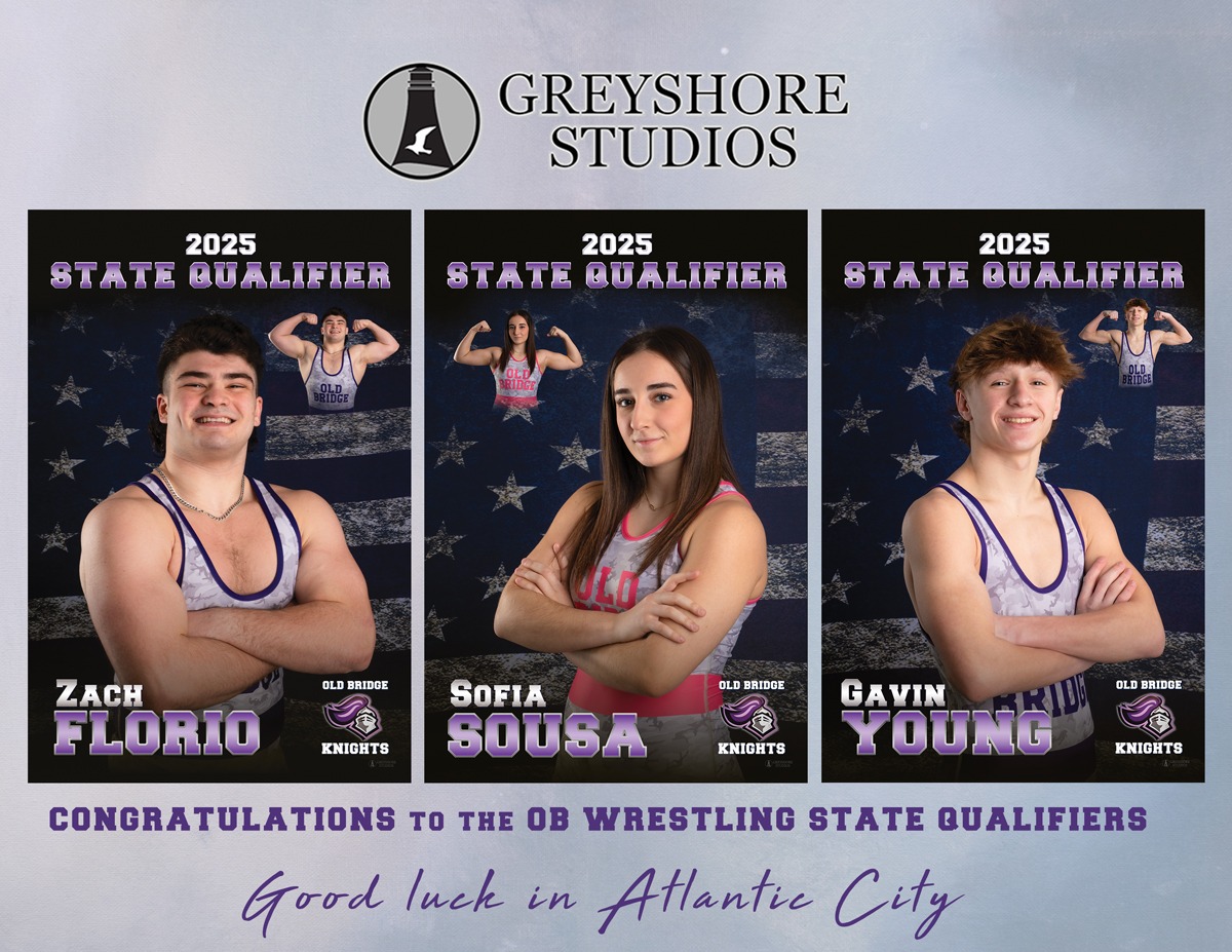 Old Bridge Wrestling State Qualifier banners